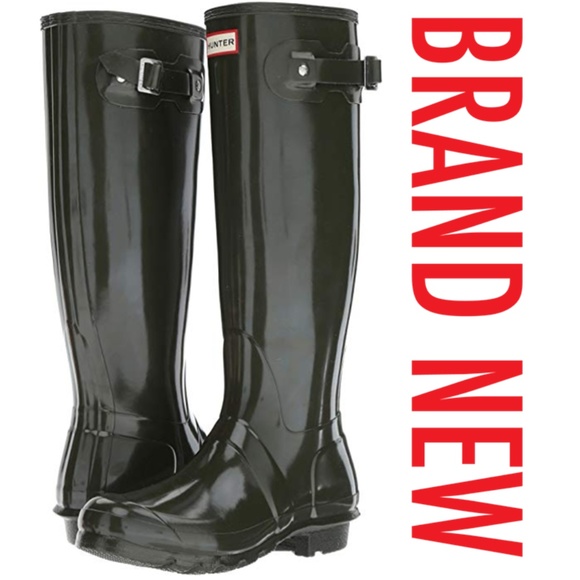 Hunter Shoes - NWOT HUNTER Original Tall Gloss Rain Boots Black